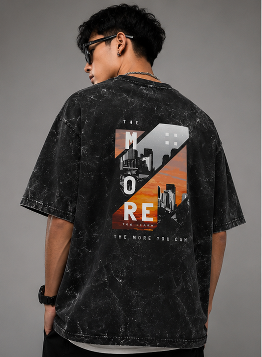 MORE — Acid Wash Unisex Oversized T-Shirt