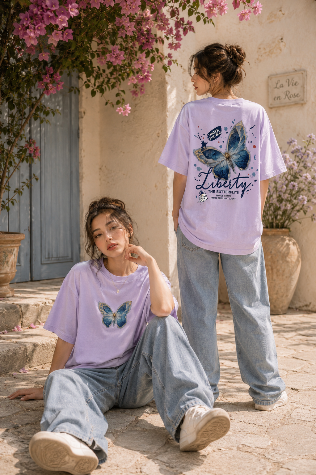 LIBERTY BUTTERFLY Unisex Oversized Standard T-Shirt