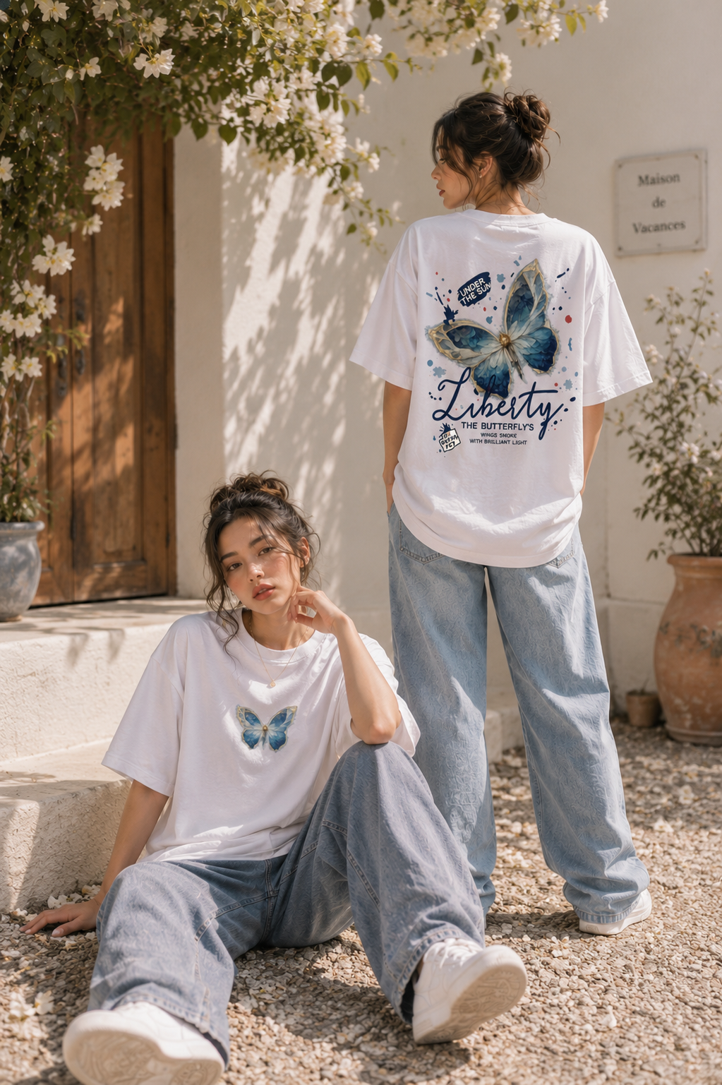 LIBERTY BUTTERFLY Unisex Oversized Standard T-Shirt
