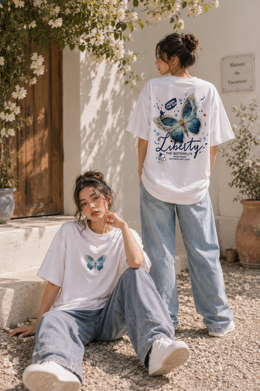 LIBERTY BUTTERFLY Unisex Oversized Standard T-Shirt
