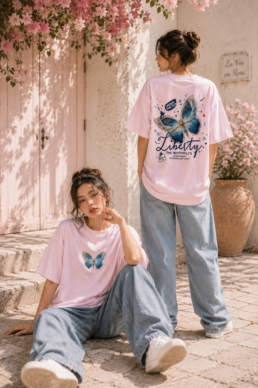 LIBERTY BUTTERFLY Unisex Oversized Standard T-Shirt