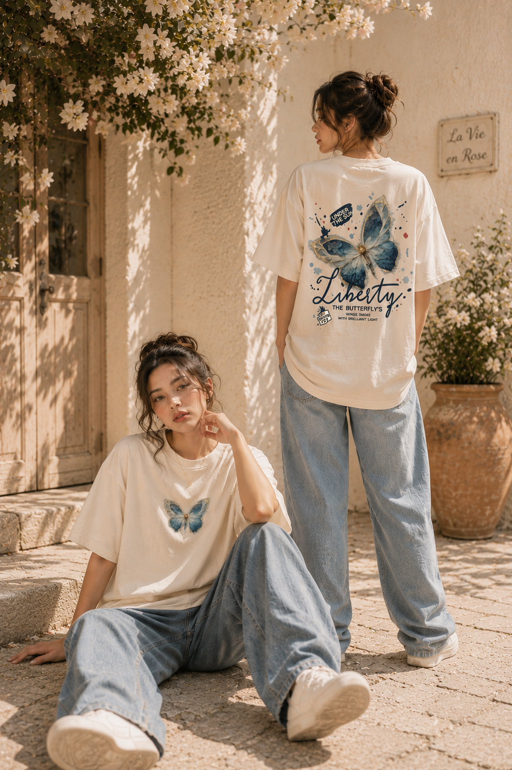 LIBERTY BUTTERFLY Unisex Oversized Standard T-Shirt