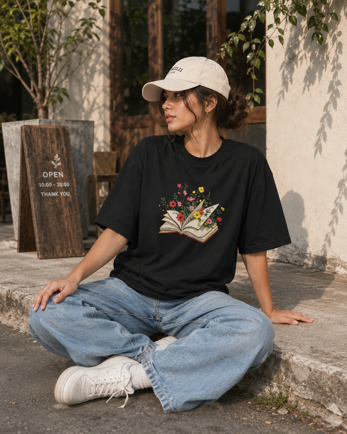 Blooming Pages Unisex Oversized Standard T-Shirt