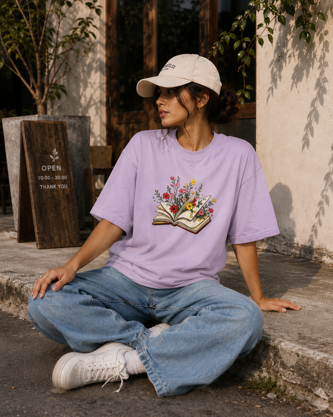Blooming Pages Unisex Oversized Standard T-Shirt