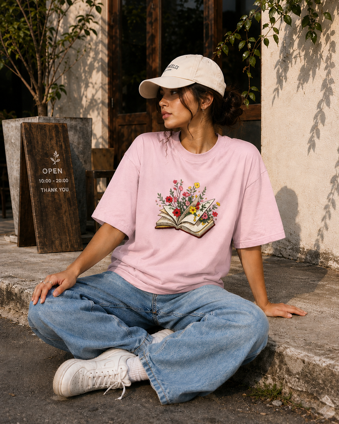 Blooming Pages Unisex Oversized Standard T-Shirt