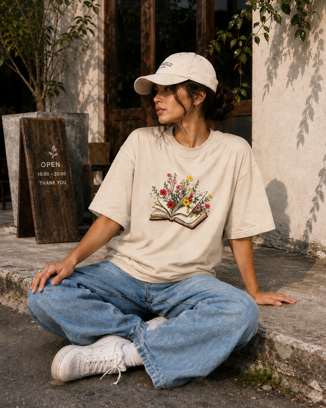 Blooming Pages Unisex Oversized Standard T-Shirt
