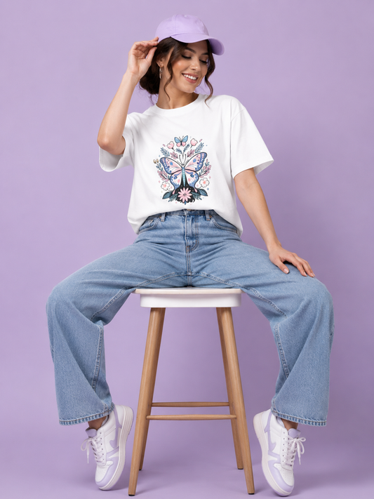 Butterfly Unisex Oversized Standard T-Shirt