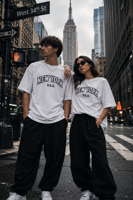 New York Unisex Terry Oversized Tee