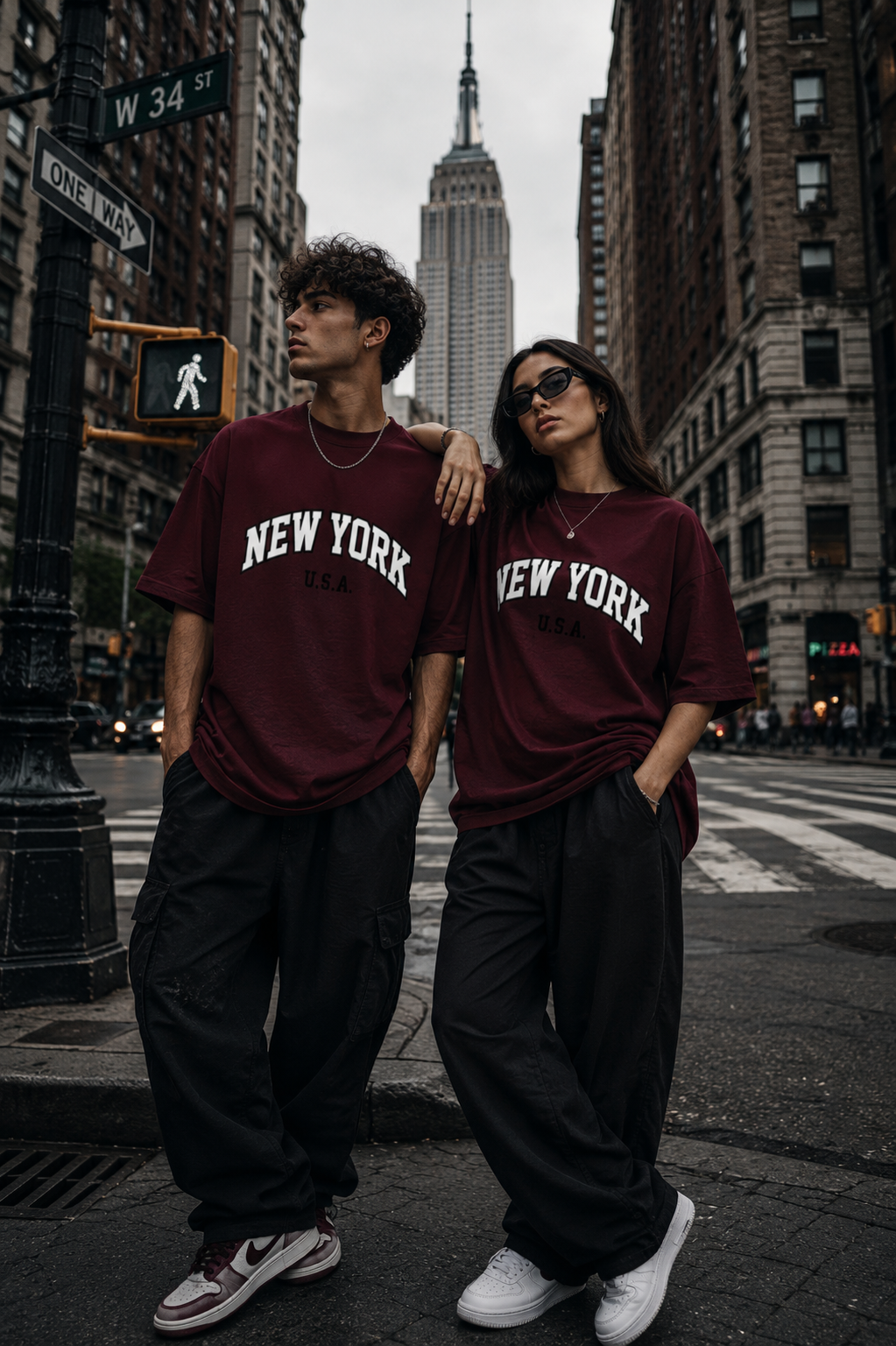 New York Unisex Terry Oversized Tee