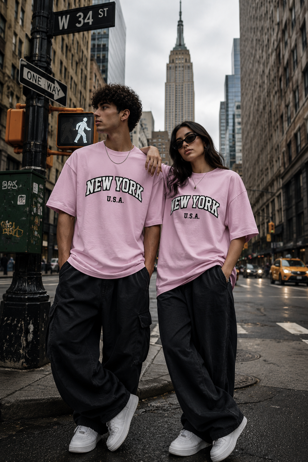 New York Unisex Terry Oversized Tee