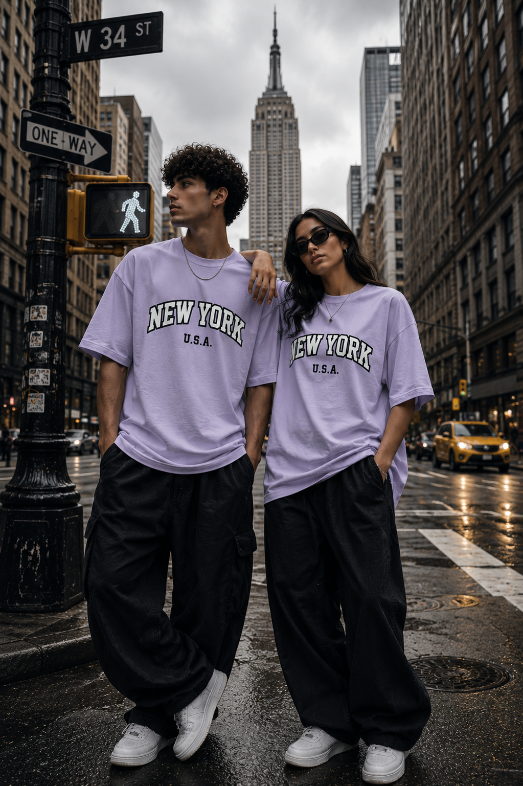 New York Unisex Terry Oversized Tee