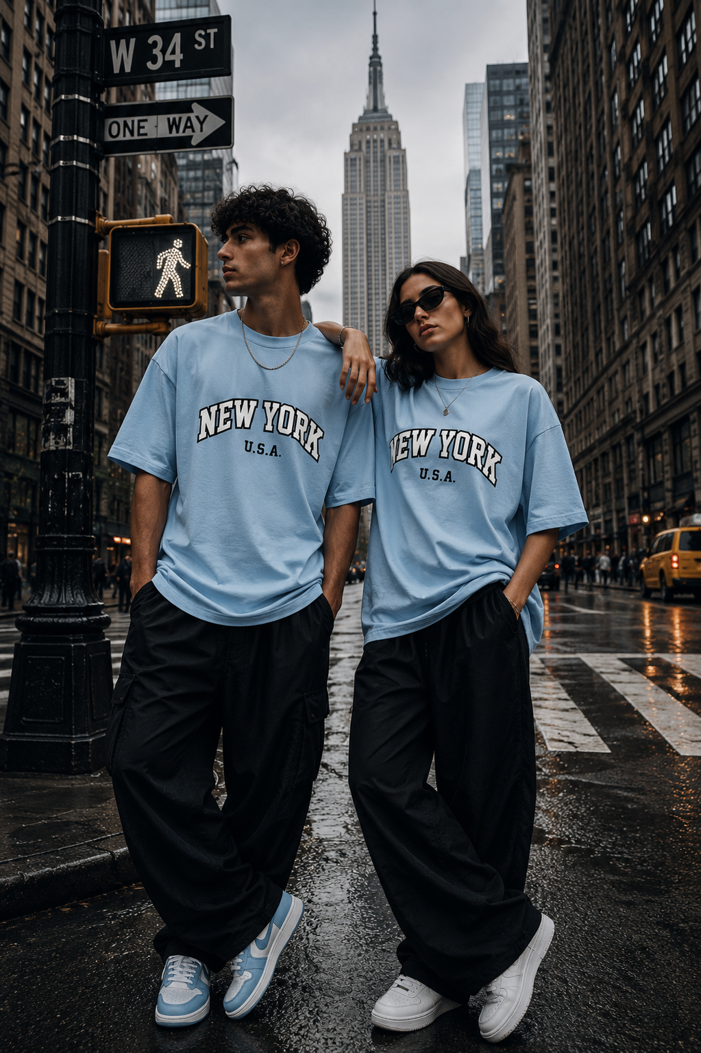 New York Unisex Terry Oversized Tee