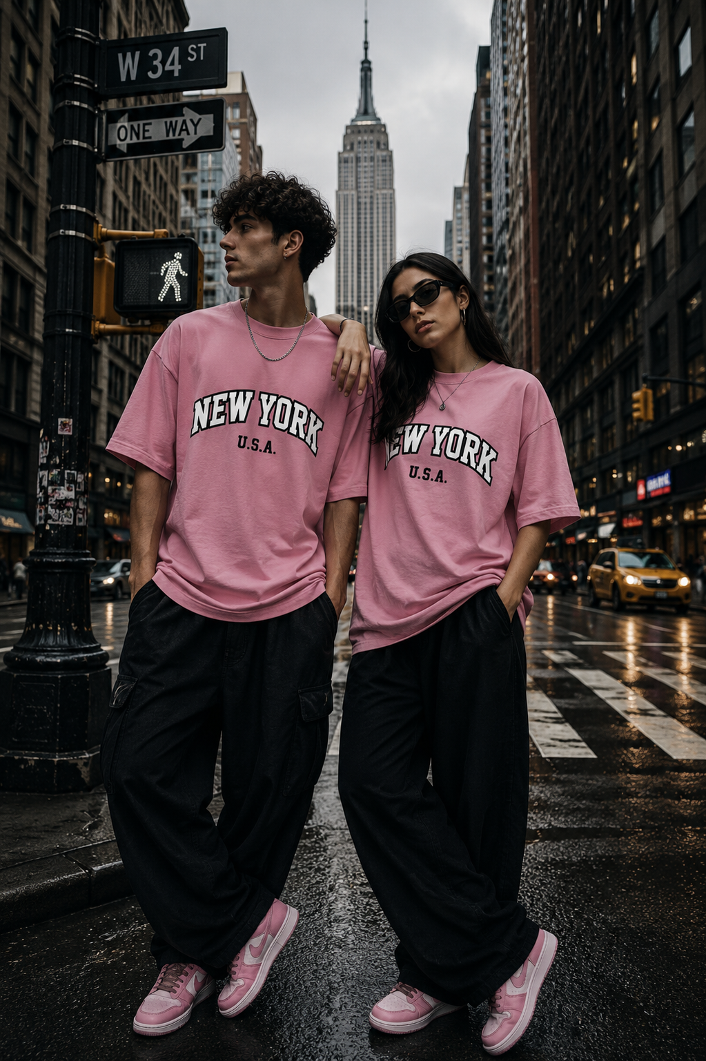 New York Unisex Terry Oversized Tee