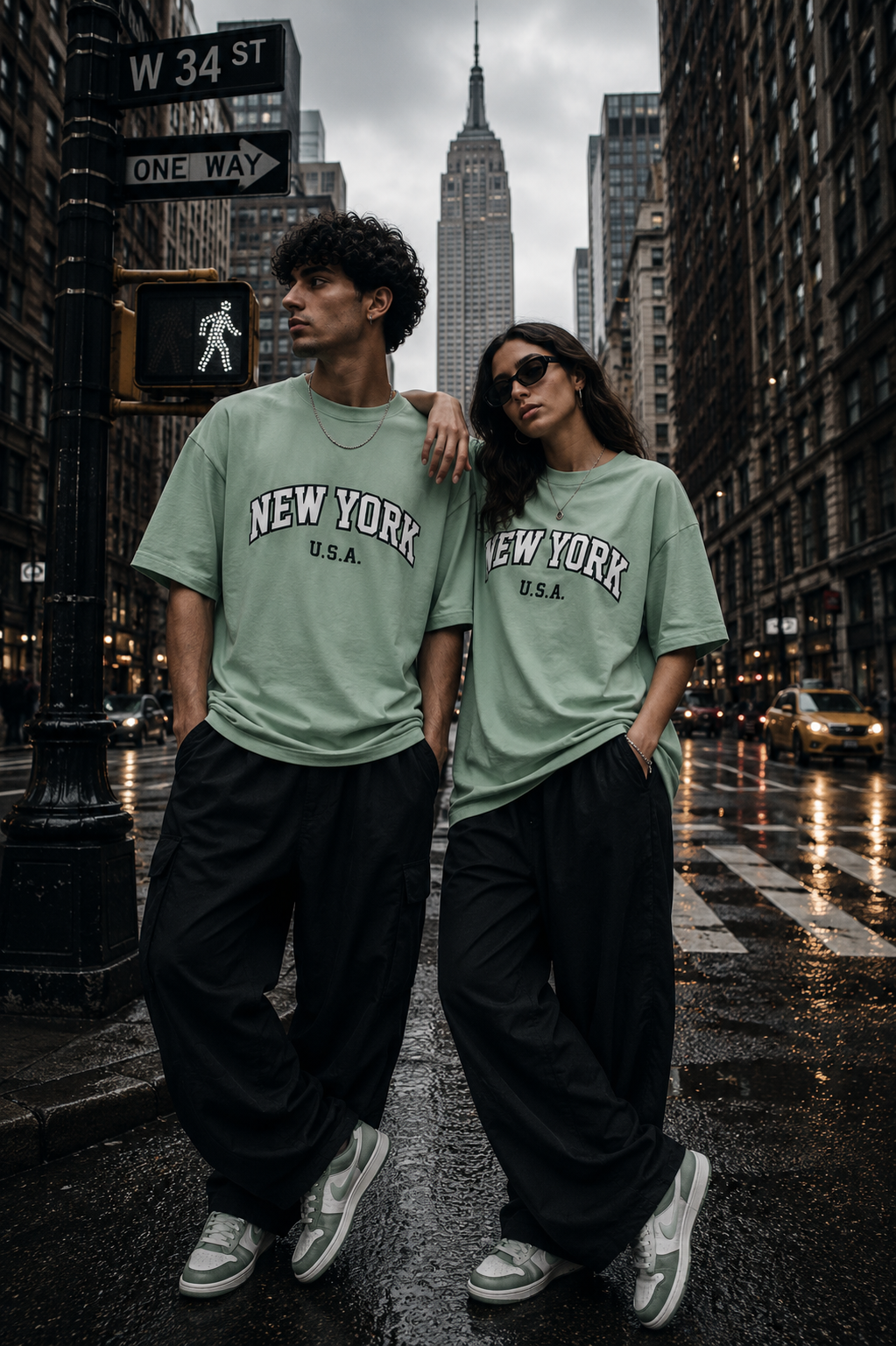 New York Unisex Terry Oversized Tee