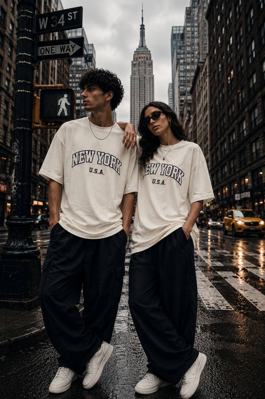 New York Unisex Terry Oversized Tee