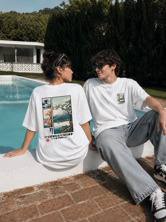 Mount Fuji Unisex Terry Oversized Tee