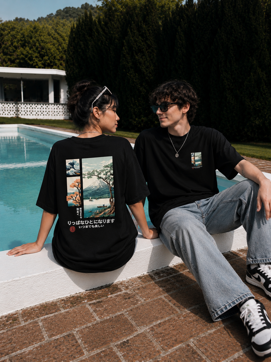 Mount Fuji Unisex Terry Oversized Tee