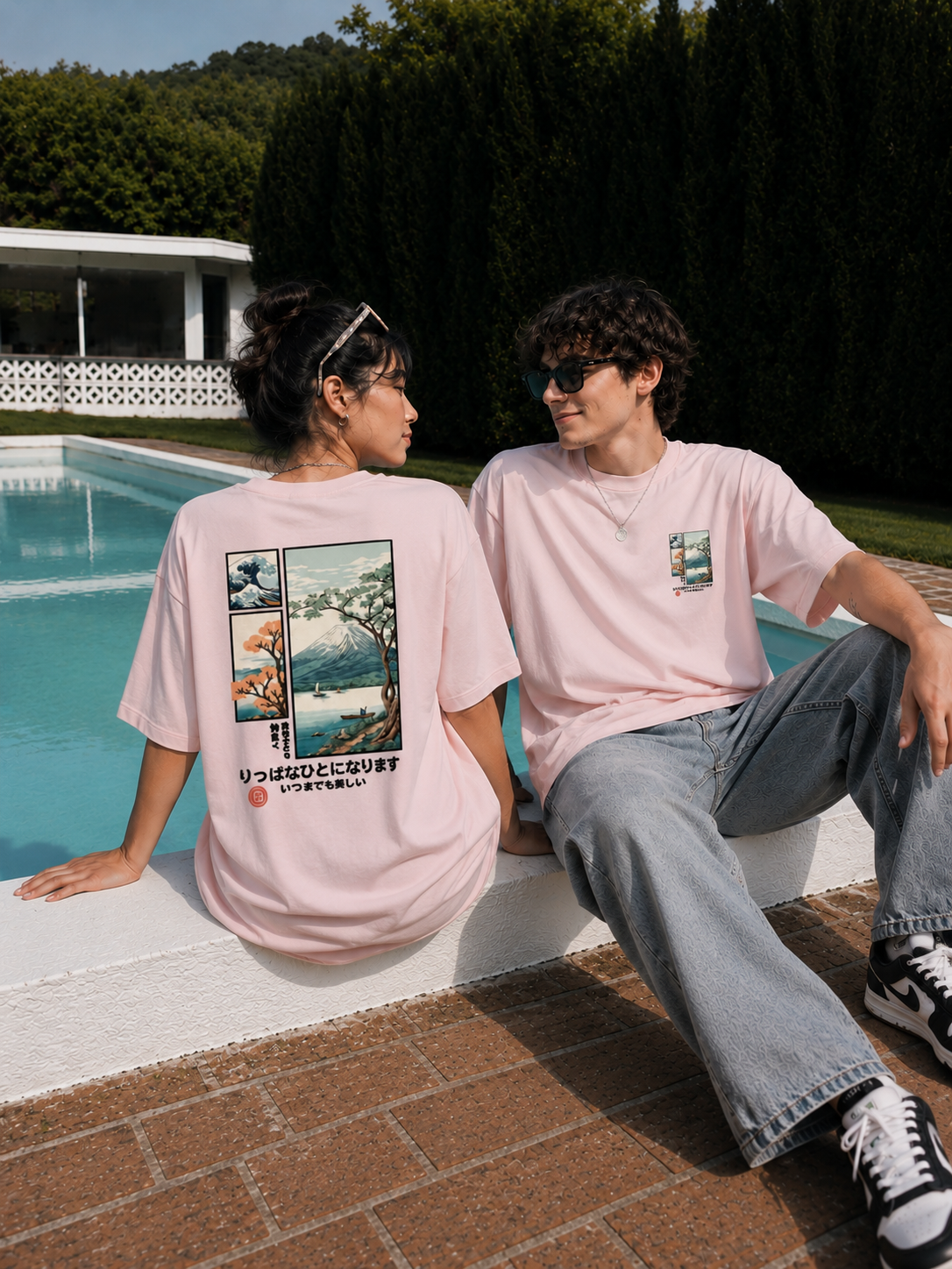 Mount Fuji Unisex Terry Oversized Tee