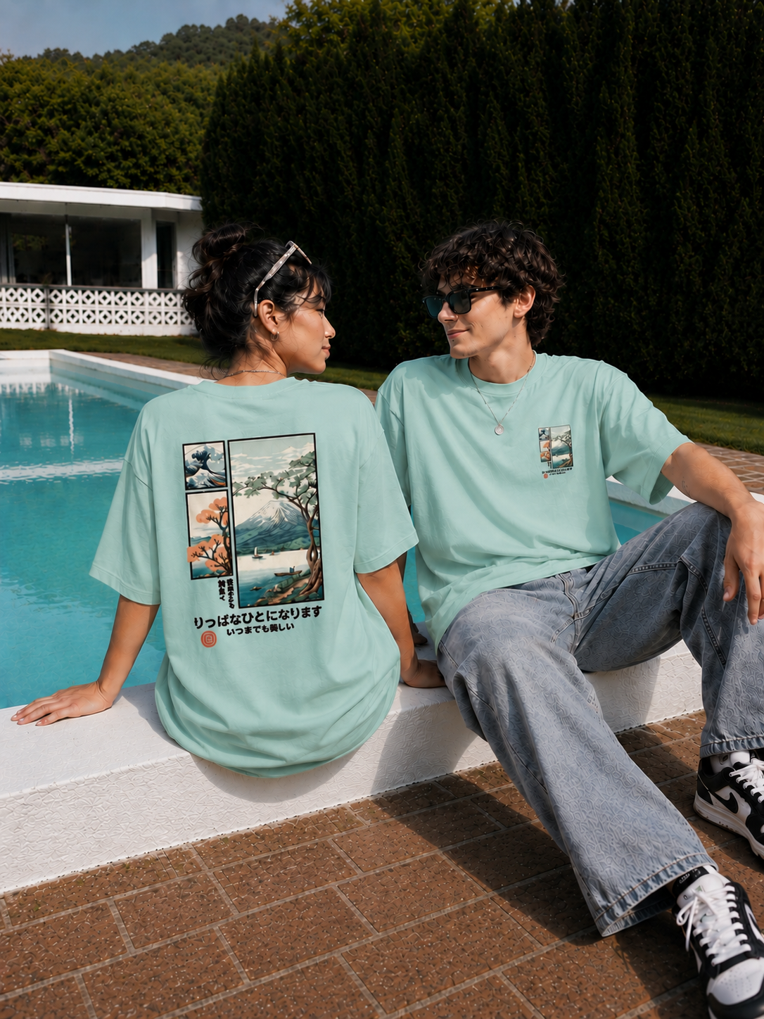 Mount Fuji Unisex Terry Oversized Tee