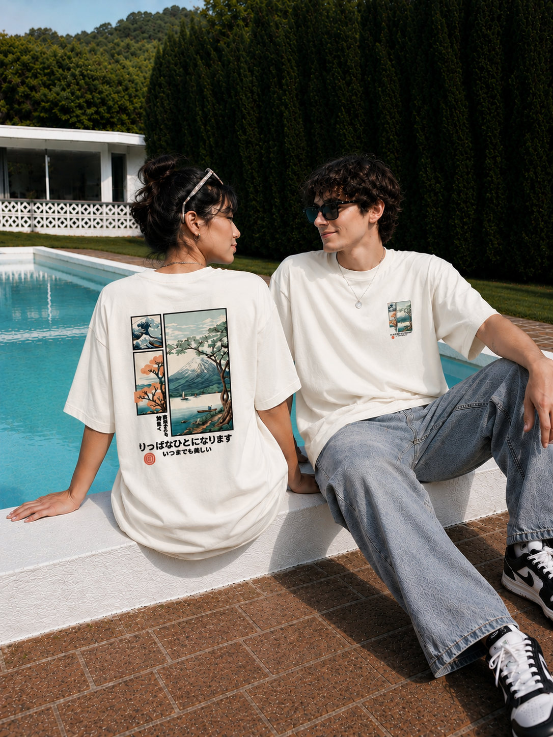 Mount Fuji Unisex Terry Oversized Tee