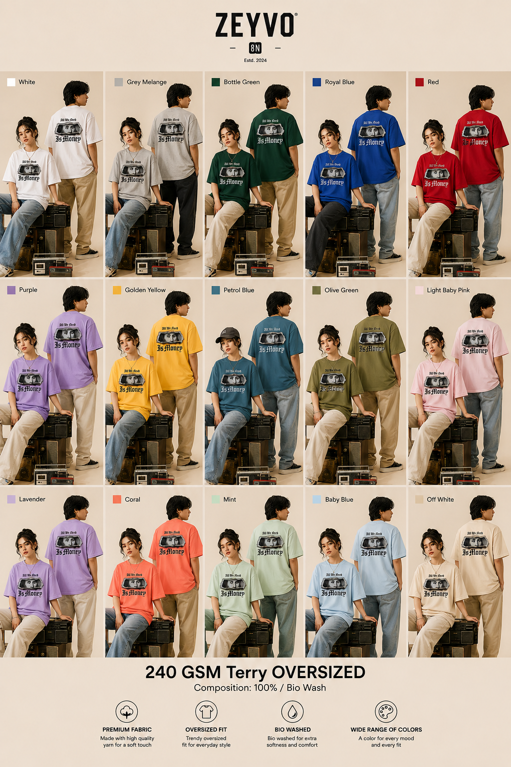 Money Unisex Oversized Classic T-Shirt