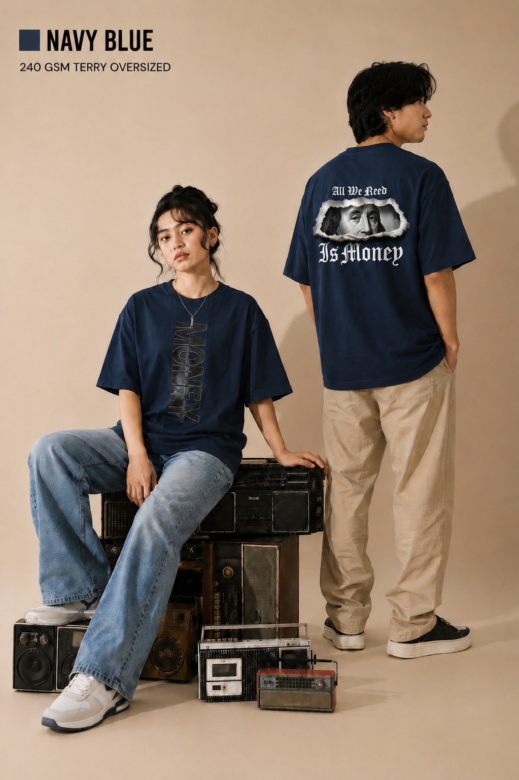 Money Unisex Oversized Classic T-Shirt
