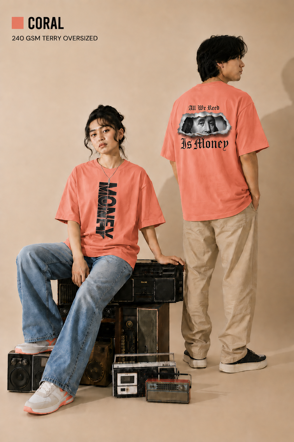 Money Unisex Oversized Classic T-Shirt