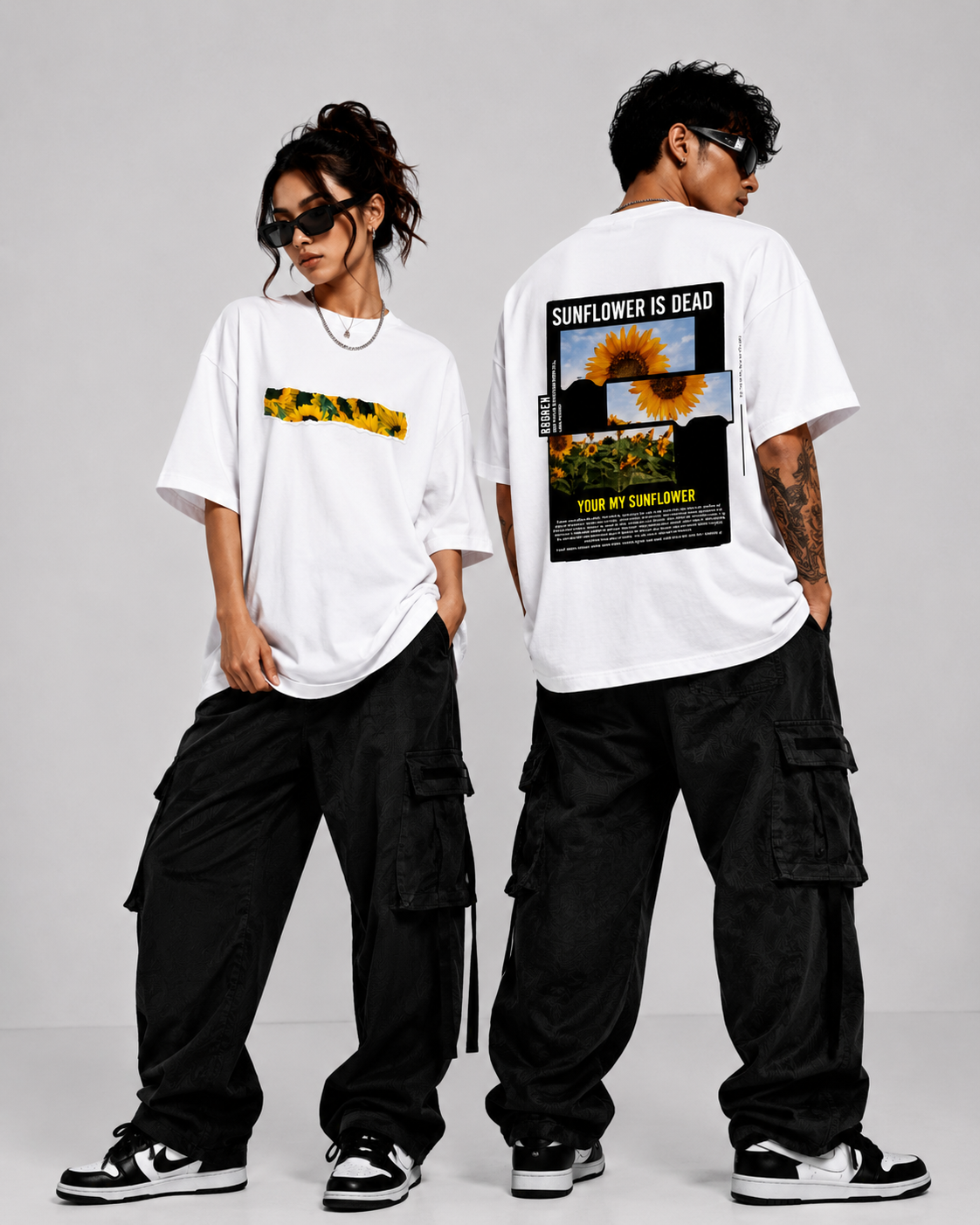 Golden Bloom Unisex Oversized Classic T-Shirt