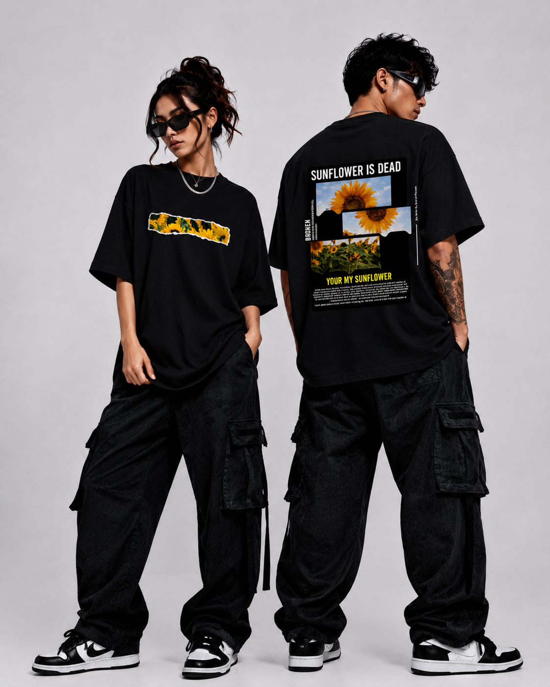 Golden Bloom Unisex Oversized Classic T-Shirt