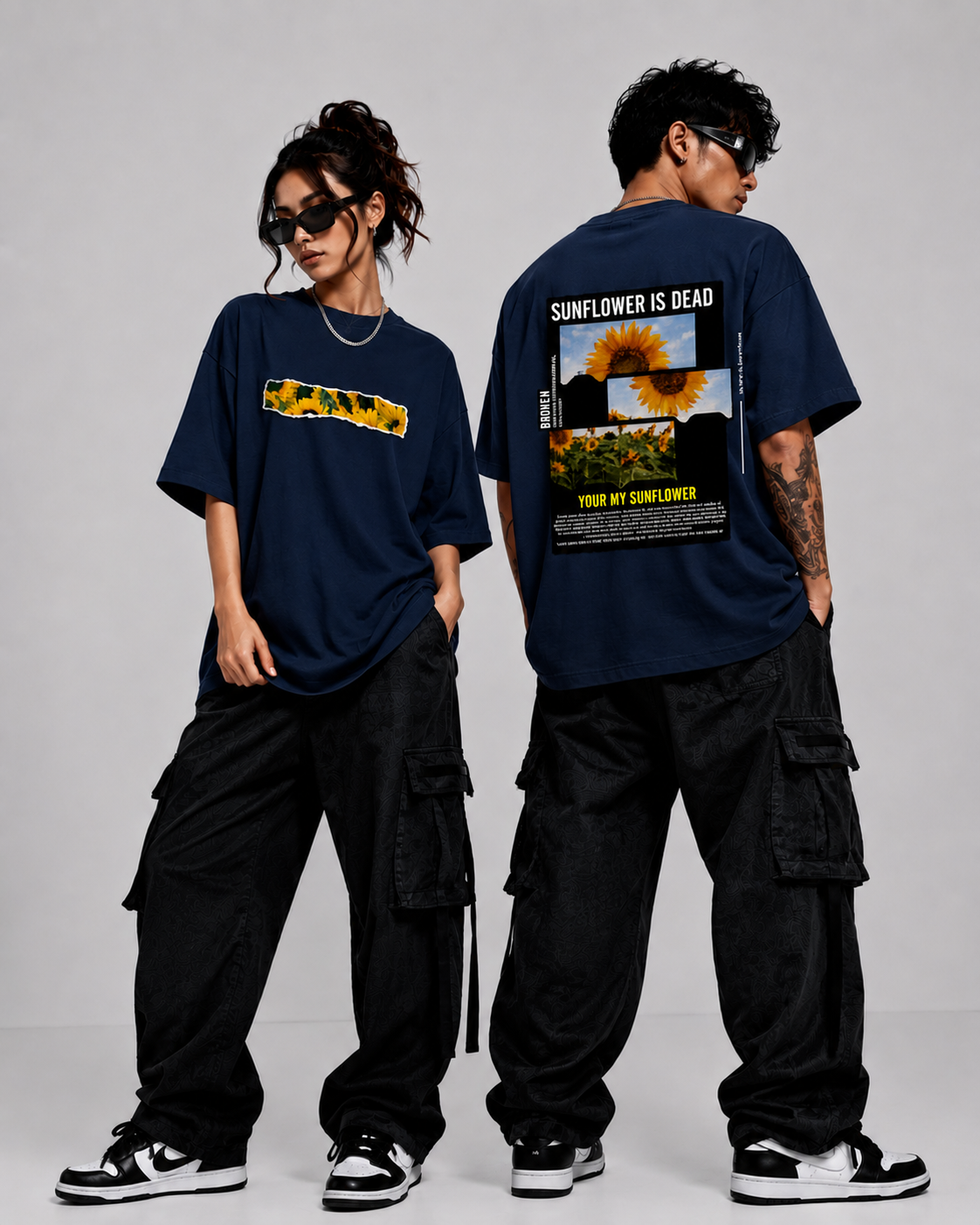 Golden Bloom Unisex Oversized Classic T-Shirt