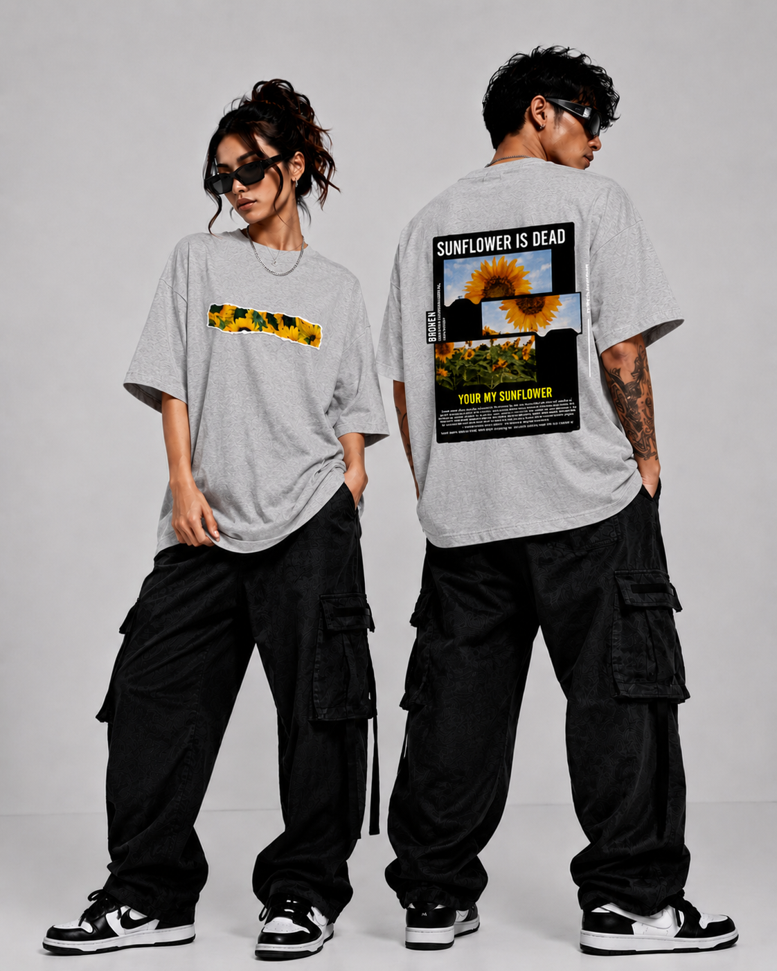 Golden Bloom Unisex Oversized Classic T-Shirt