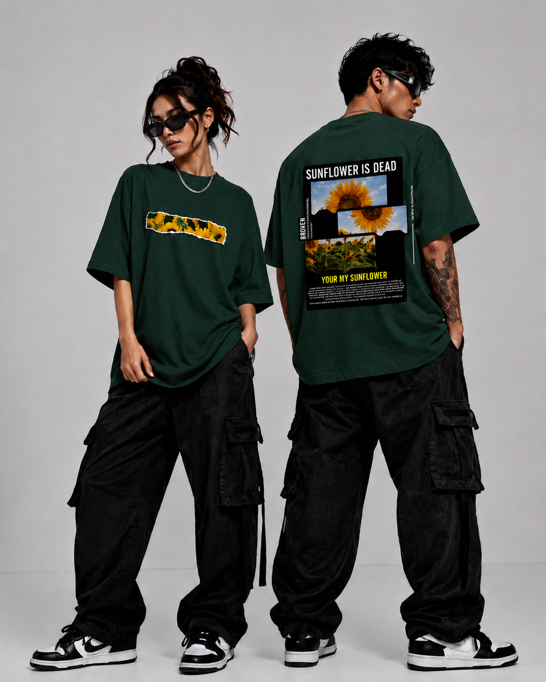 Golden Bloom Unisex Oversized Classic T-Shirt