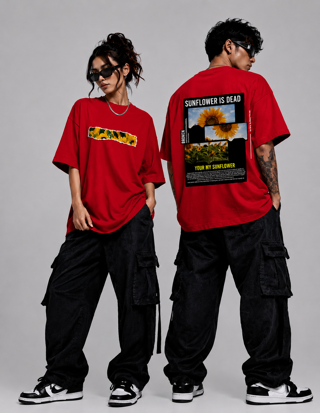 Golden Bloom Unisex Oversized Classic T-Shirt
