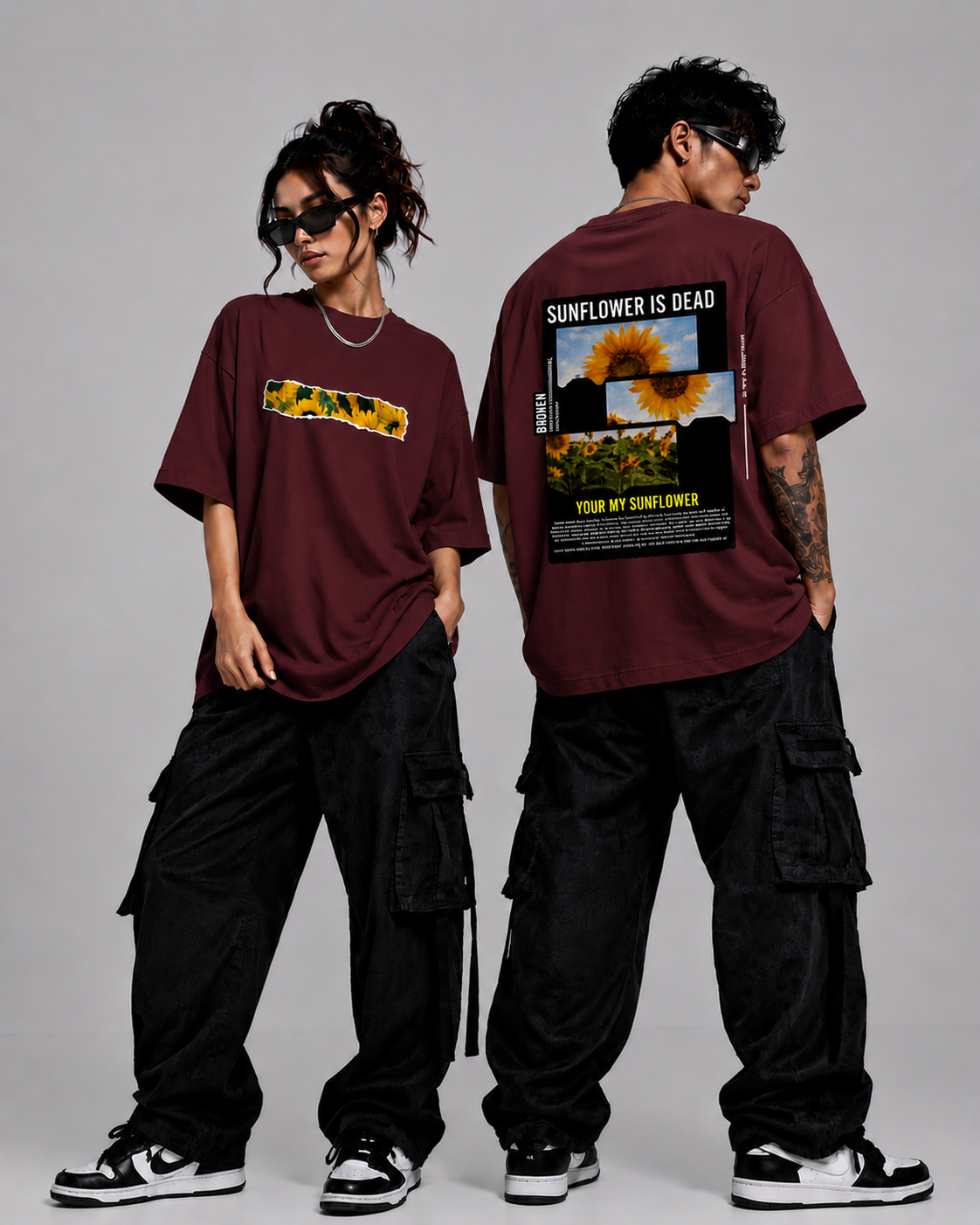 Golden Bloom Unisex Oversized Classic T-Shirt
