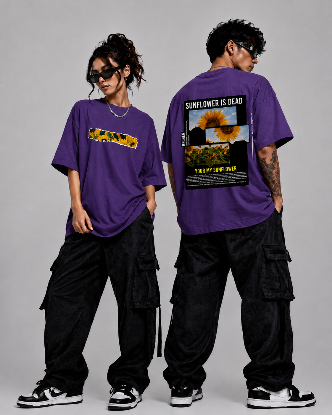 Golden Bloom Unisex Oversized Classic T-Shirt