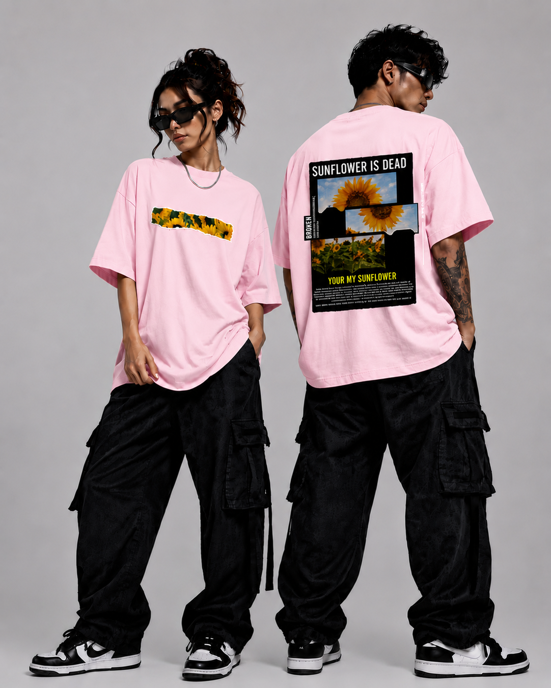 Golden Bloom Unisex Oversized Classic T-Shirt