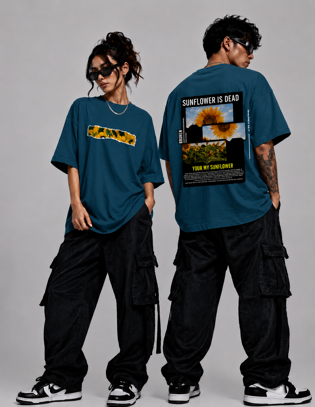 Golden Bloom Unisex Oversized Classic T-Shirt