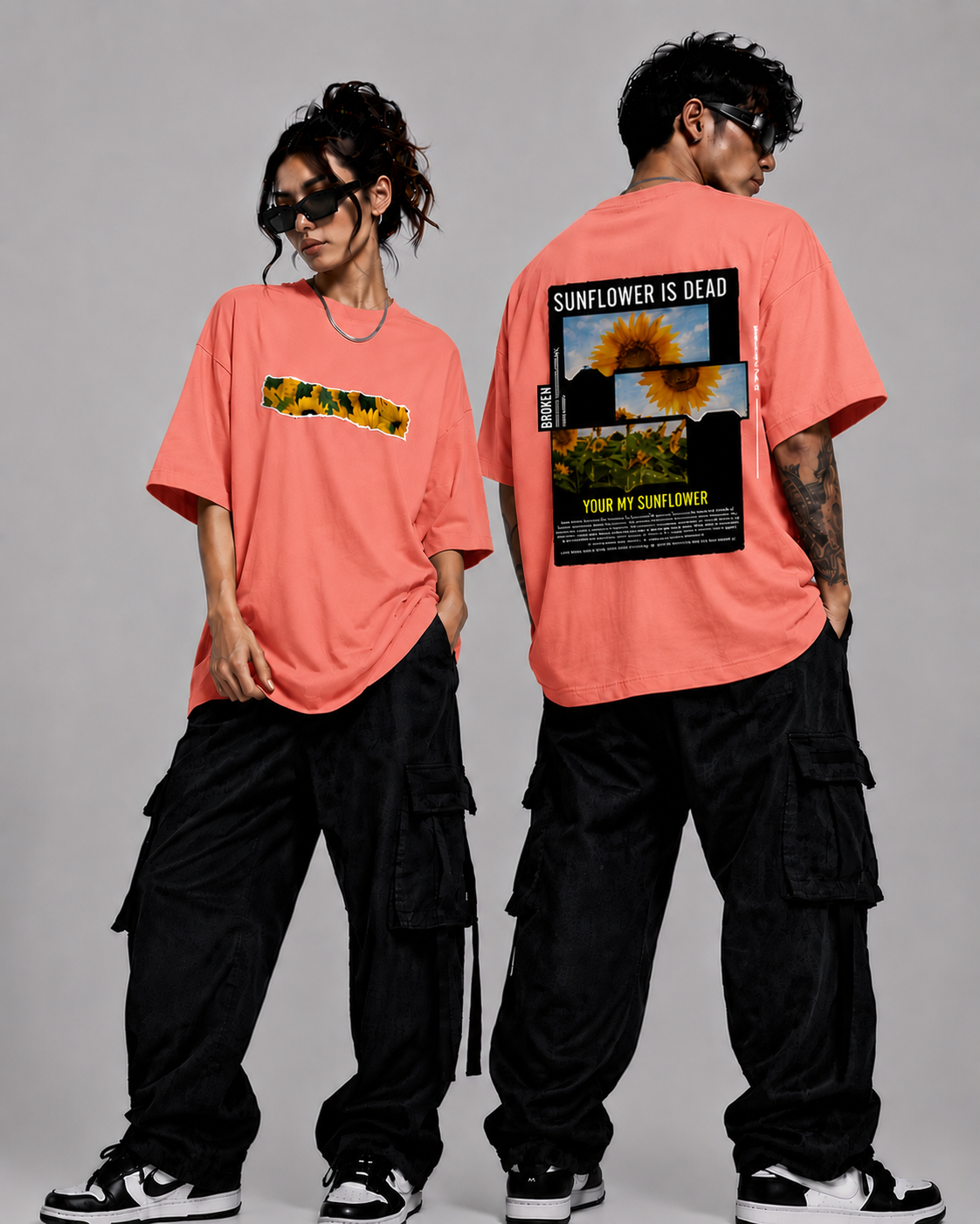 Golden Bloom Unisex Oversized Classic T-Shirt