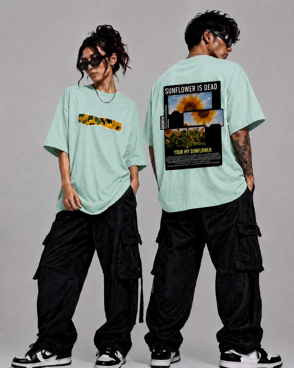 Golden Bloom Unisex Oversized Classic T-Shirt