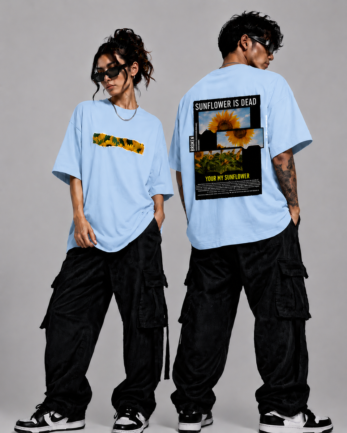 Golden Bloom Unisex Oversized Classic T-Shirt
