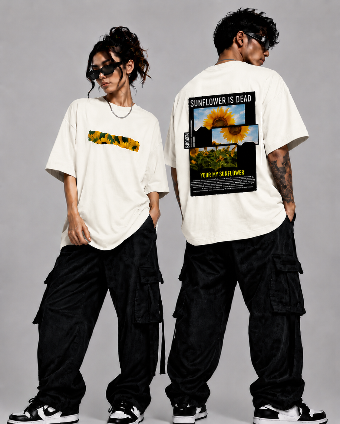 Golden Bloom Unisex Oversized Classic T-Shirt