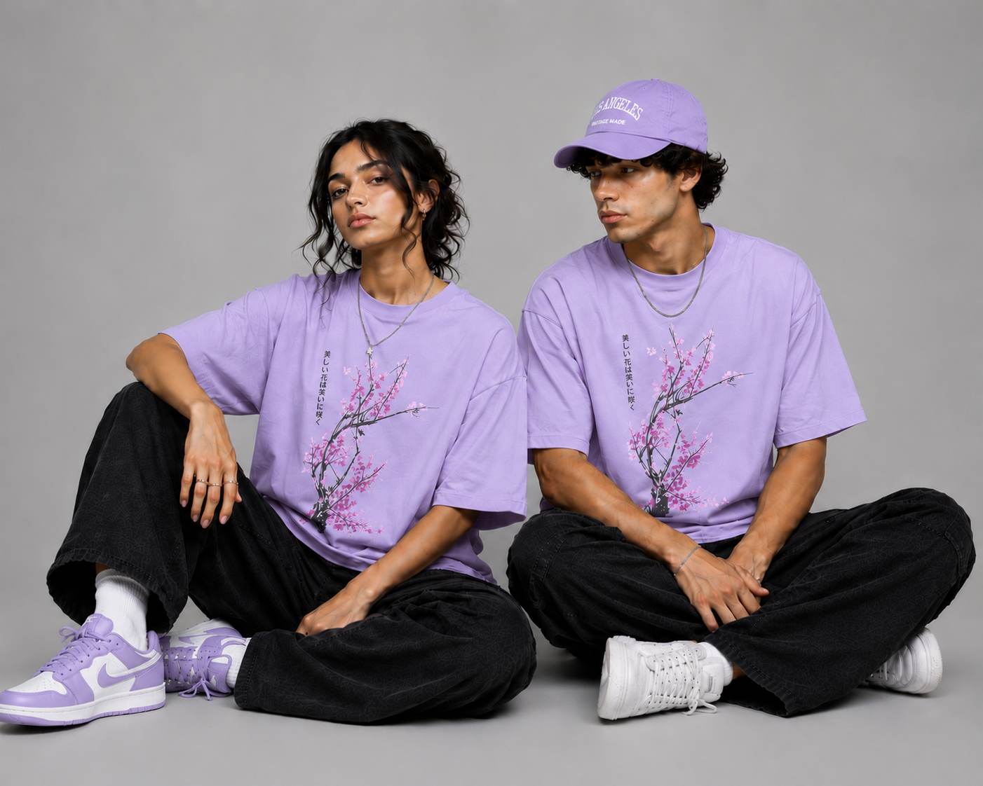 Crimson Sakura Unisex Oversized Classic T-Shirt