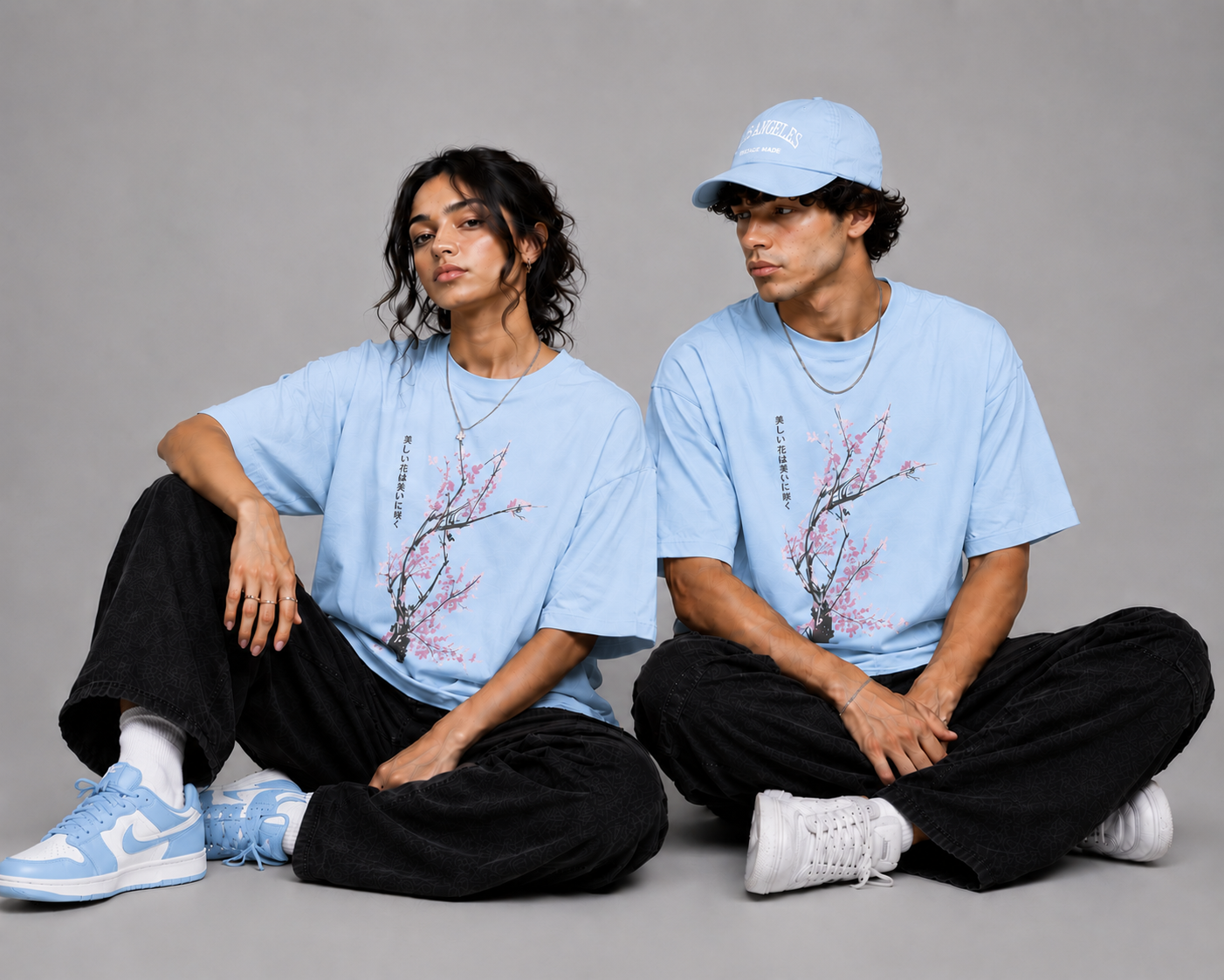 Crimson Sakura Unisex Oversized Classic T-Shirt