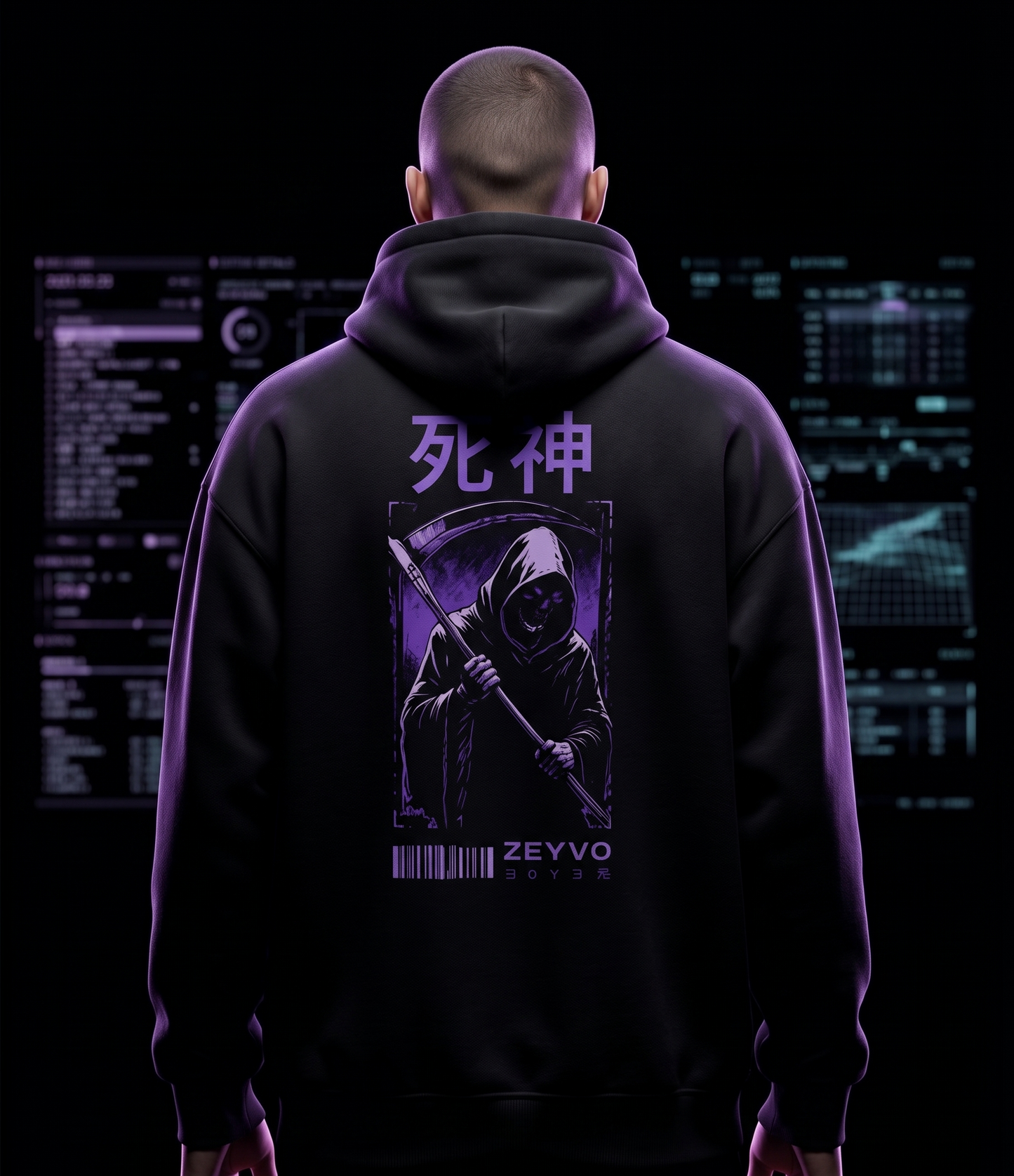 REAPER_DREAM OVERSIZED CYBERPUNK HOODIE