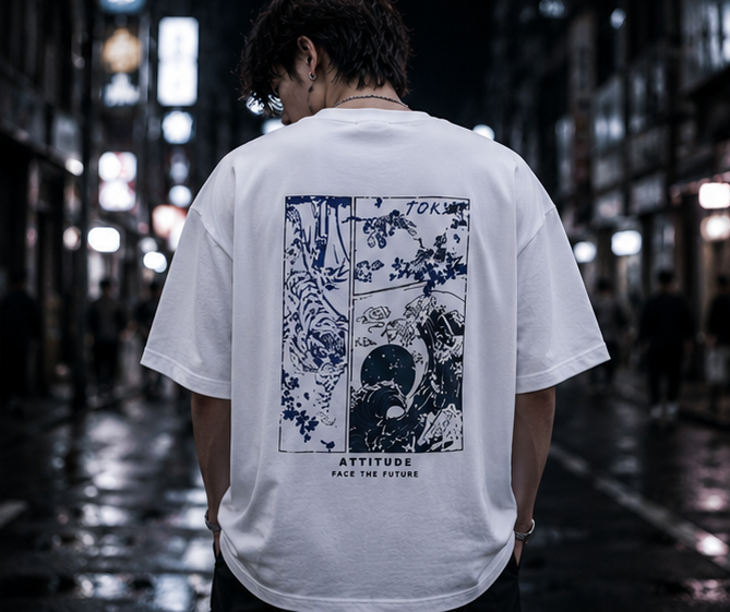 Blue Wave Unisex Terry Oversized Tee