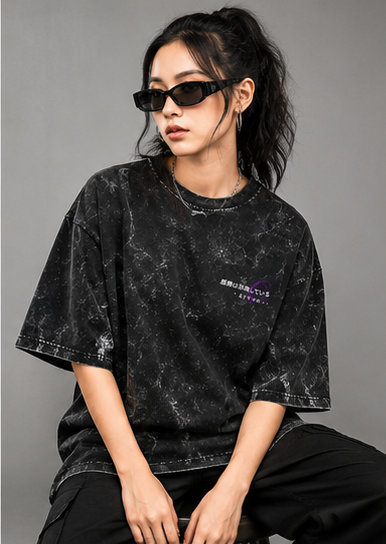 MORE — Acid Wash Unisex Oversized T-Shirt