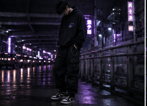 GLITCH_PROTOCOL OVERSIZED STREETWEAR HOODIE