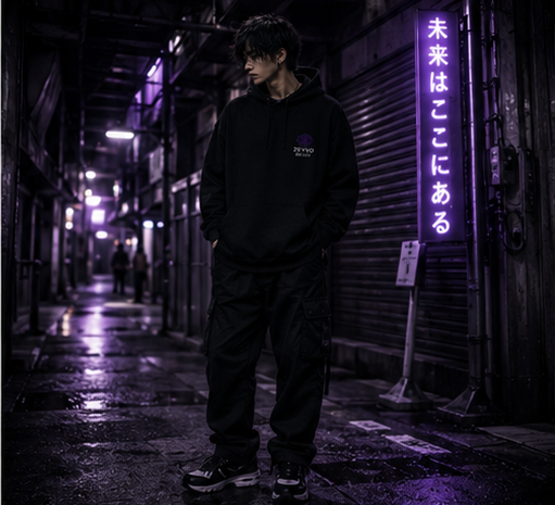 REAPER_DREAM OVERSIZED CYBERPUNK HOODIE